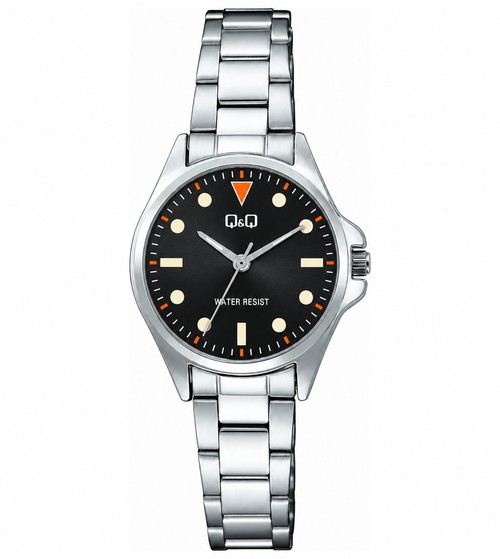 Reloj Q&Q De Pulso L-MP025 · Black Dial · Orange Accents