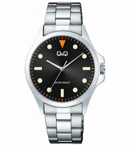 Reloj Q&Q De Pulso Q-MP025 · Black Dial · Orange Accents